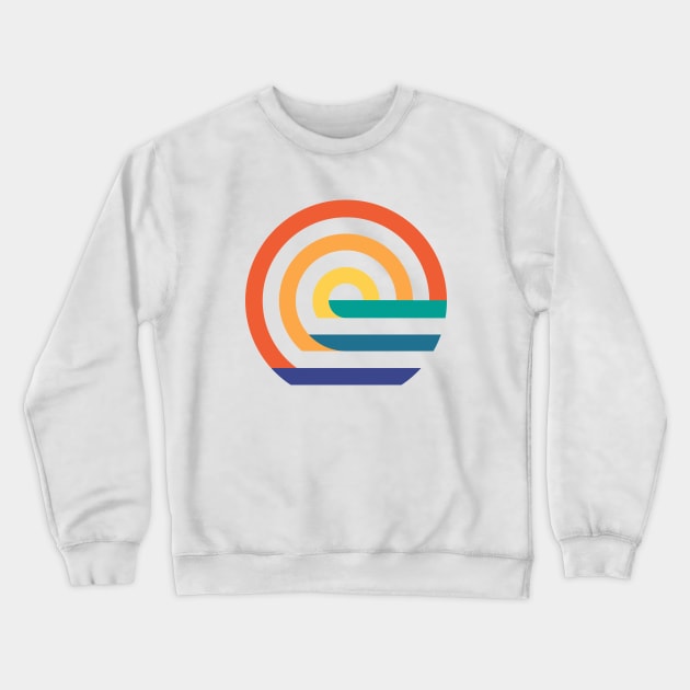 Sunset geometric vacation Crewneck Sweatshirt by carolsalazar